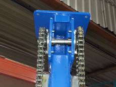 Chain drive in our packaging, palletizers and material handling equipment.
